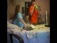 Brother and Sister Dancing playing